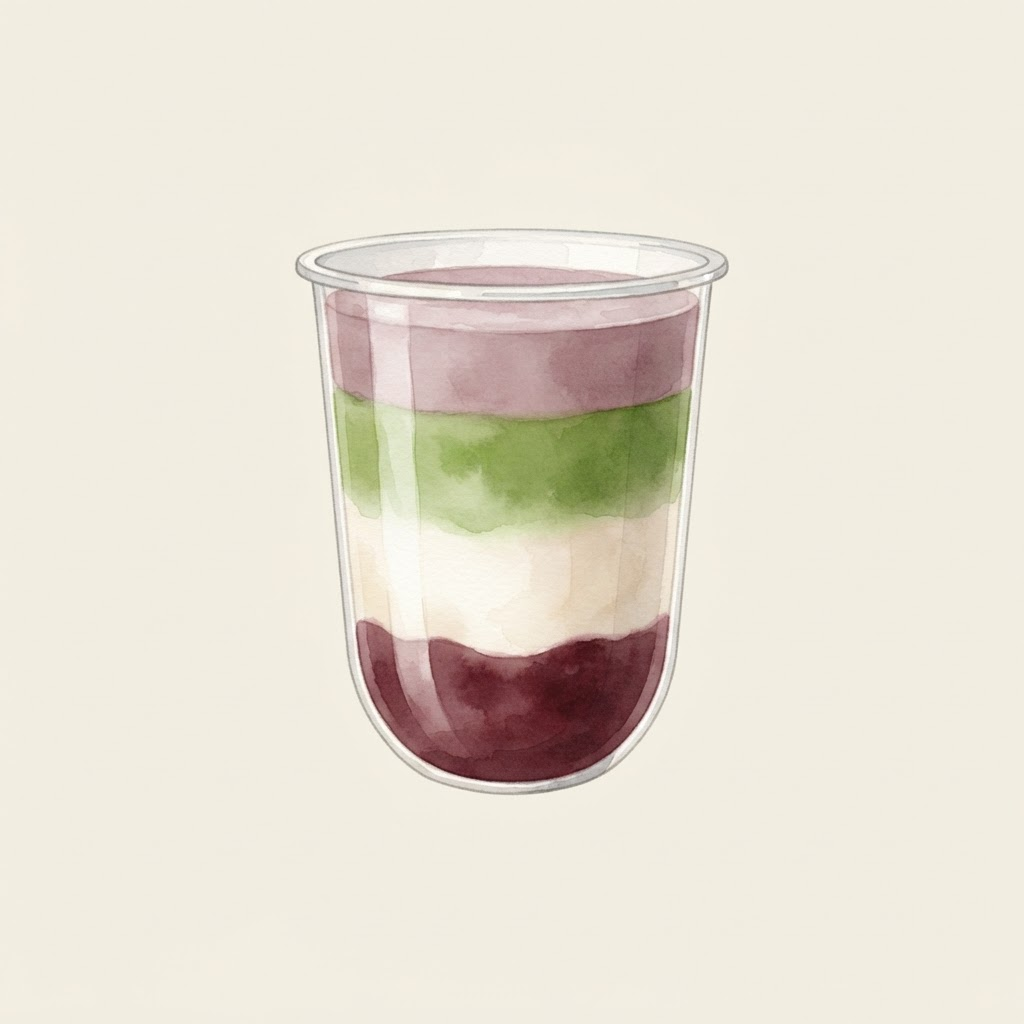 Red Bean Dream matcha drink illustration
