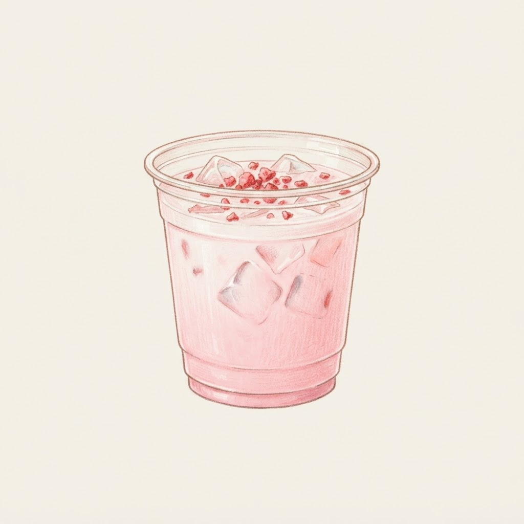 Strawberry Milk drink illustration
